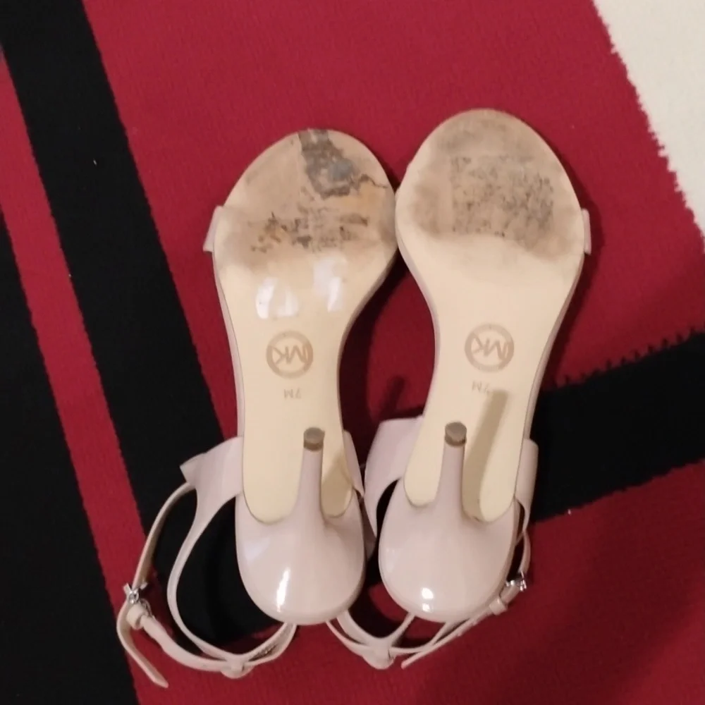 MICHAEL KORS Elegant Nude Strappy Heels Size 7M - Picture 8 of 16